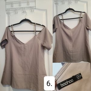 SOLD Boohoo off the shoulder blouse